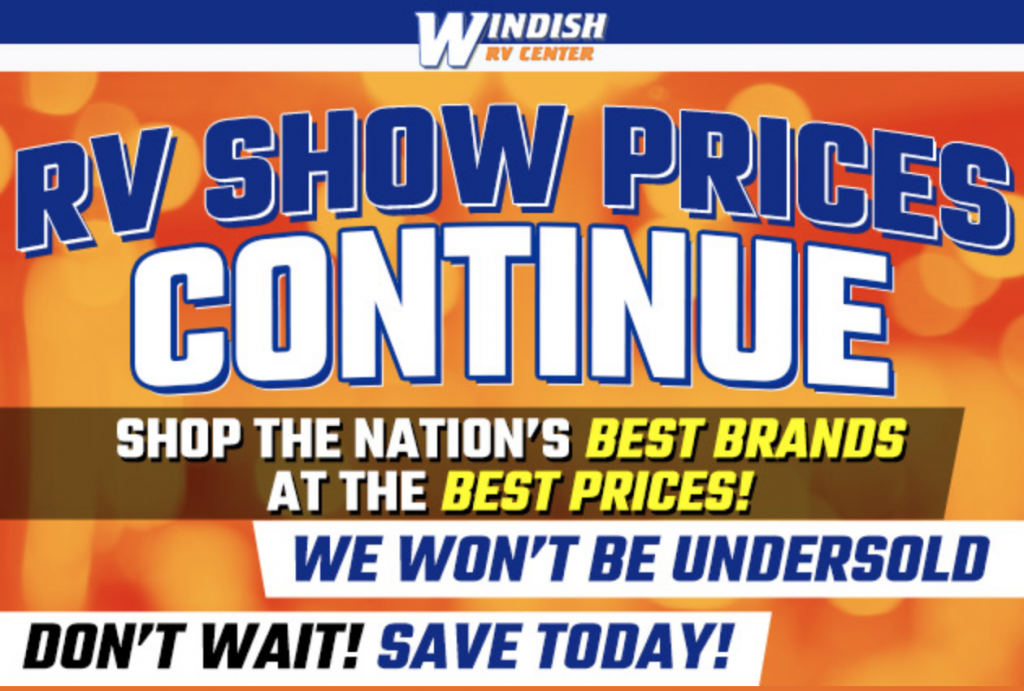 Windish RV Show Prices Continue Banner